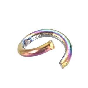 5mm Jump Rings, Stainless Steel, Rainbow Plated, Jewelry Findings, Pack of 50, 20 Gauge Steel Findings, Rainbow Jewelry, UK Shop image 4