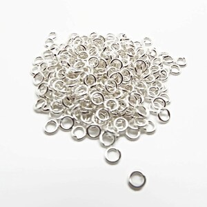 4mm Jump Rings, 5 Colors, Pack of 200, Silver Jump Rings, Gold Jump Rings, Jewelry Findings, Supplies, Brass Jump Rings, UK Shop Silver