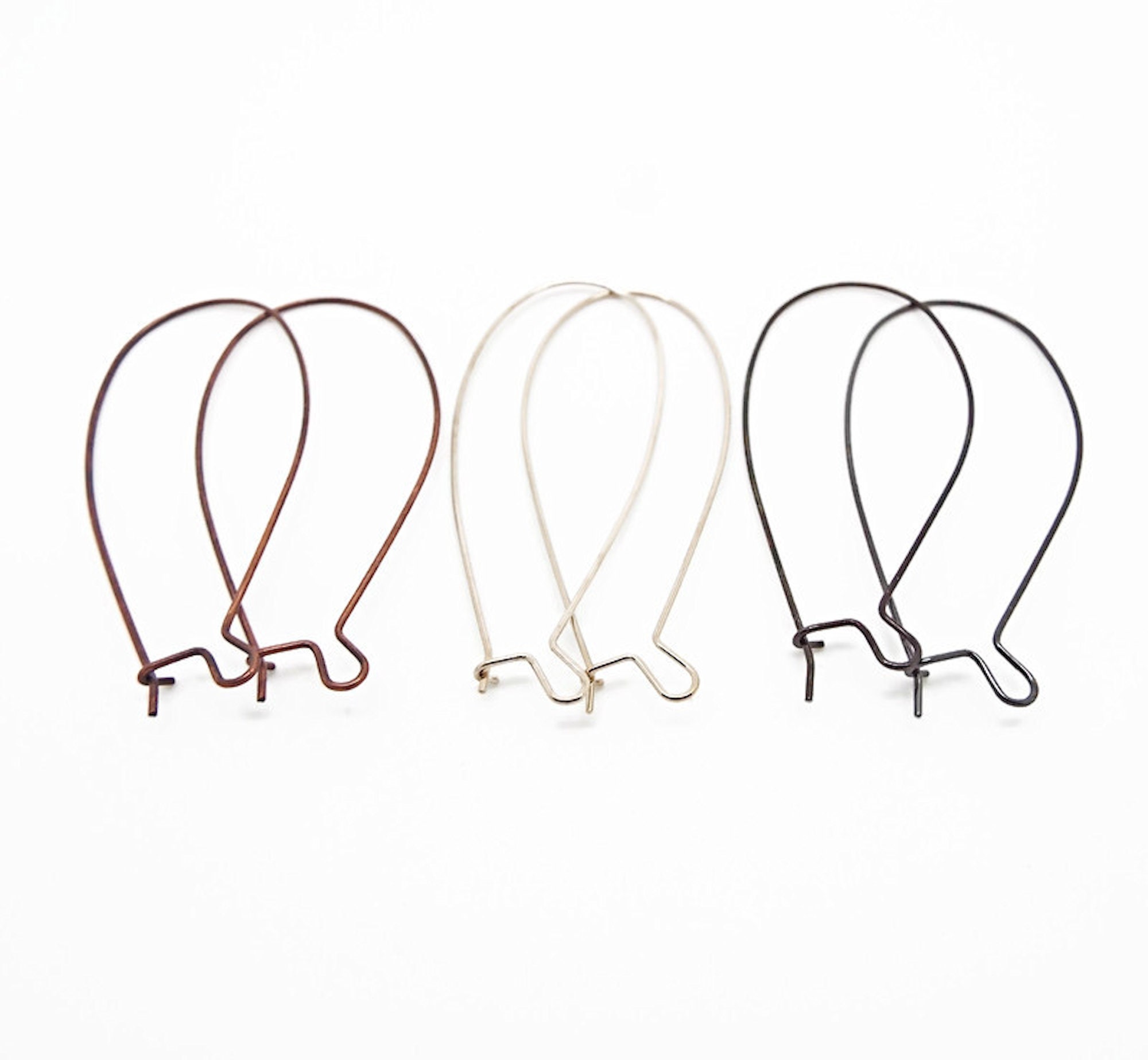 Kidney Ear Wires 48x20mm Copper Champagne or Black Pack of - Etsy