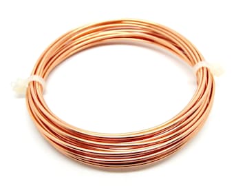 1.5mm Copper Wire, 15 Gauge Tarnish Resistant in a 1.75 Metre Coil for Wire Crafts and Wrapping and Jewellery