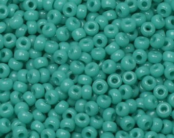 Miyuki Seed Beads 11/0, Opaque Turquoise Green, 412, 10 Gram Pack, Approx 1100 Beads, Top Quality, Japanese Beads, Miyuki Beads, UK Shop