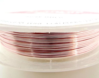 22 Gauge Rose Gold Wire, 10 Metres, Tarnish Resistant, 0.6mm Wire, Colored Copper Wire, Jewelry Wire, Wire Wrapping, Craft Wire, UK Seller