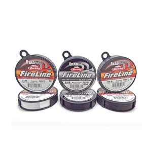6lb Fireline Beading Thread in Black, Smoke or Crystal, 45m 50yds, 0.15mm 0.006in Diameter