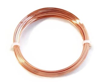 Alambre cuadrado de 0,8 mm, alambre de cobre para joyería, calibre 20, 6 metros, para enrollar alambre, alambre para manualidades, suministros para joyería, bobina de alambre