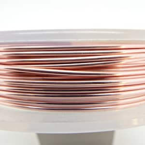 Rose Gold Wire, 1mm Wire, 18 Gauge, 4 Metres, Tarnish Resistant, Colored Copper Wire, Jewelry Wire, Wire Wrapping, Craft Wire, UK Seller image 1