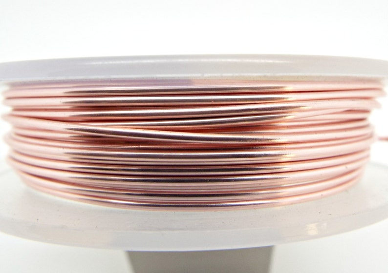 Rose Gold Wire, 1mm Wire, 18 Gauge, 4 Metres, Tarnish Resistant, Colored Copper Wire, Jewelry Wire, Wire Wrapping, Craft Wire, UK Seller image 1