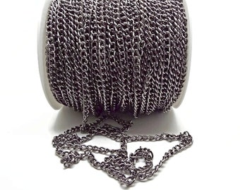 Cadena de eslabones de bronce de 5 m, 6x4x1 mm, cadena de hierro para joyería, componentes de bronce para la fabricación de collares y pulseras.
