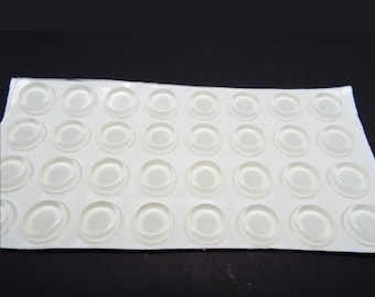 32 Coaster Feet, Silicone Feet, 13x4mm Surface Protectors, Self Adhesive Silicone Pads, Noise Reduction, Rubber Bumpers
