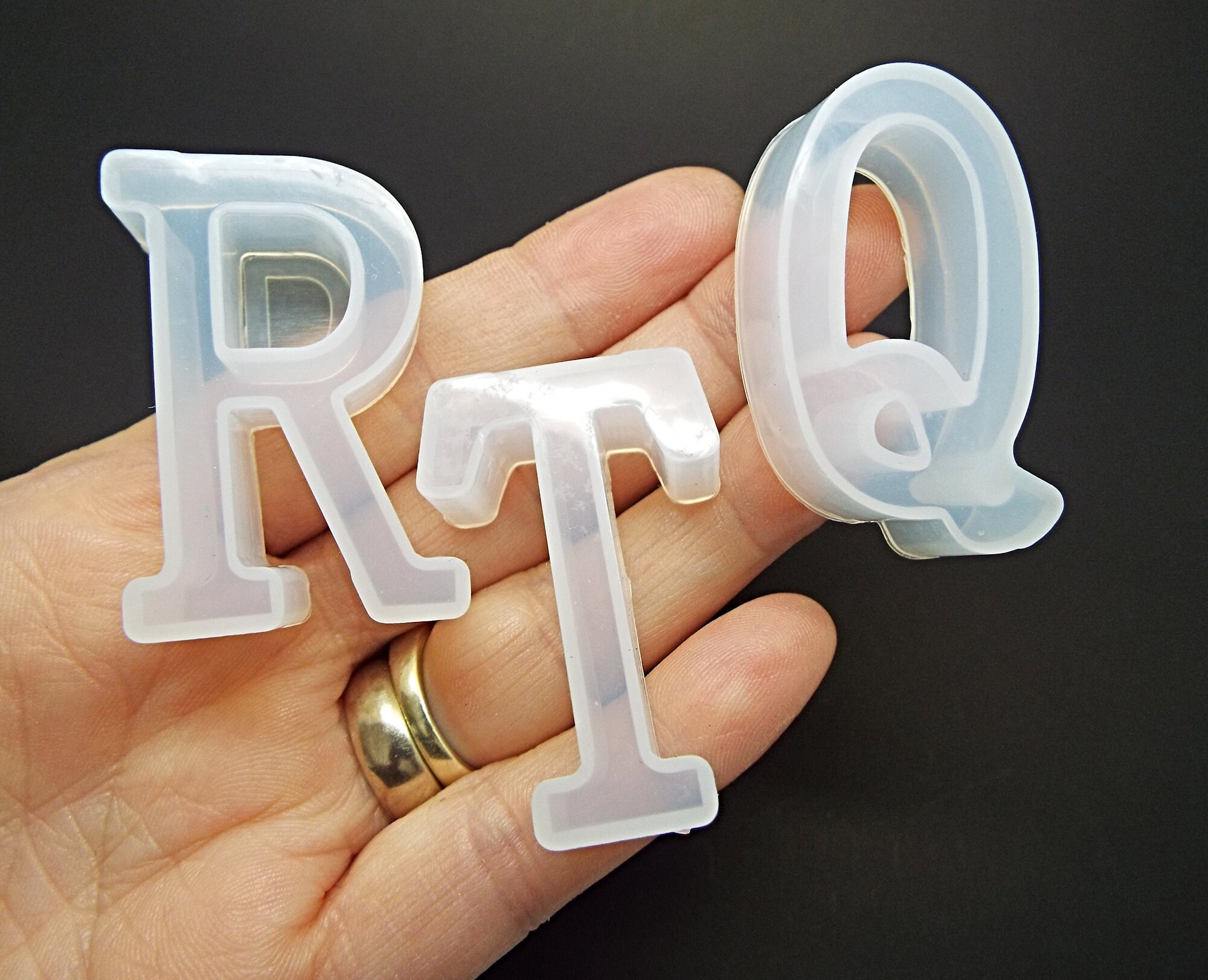 Single Letter Molds 41mm Silicone Mold Alphabet Molds Name Etsy