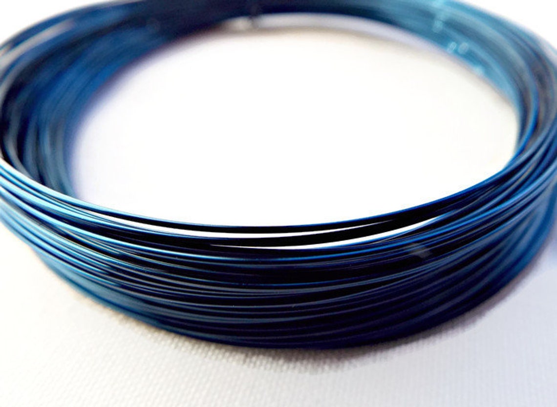 0.5mm Dark Blue Copper Wire 15 Meter Coil 24 Gauge for Wire Etsy UK