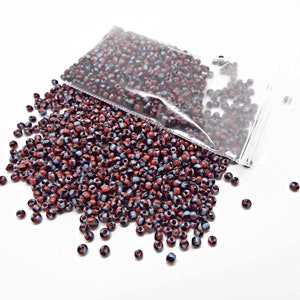 1200 Tri Color Seed Beads, Glass Beads, 20g Blue Red and Black, Size 11/12, 1.5-2mm Seed Beads, Bead Looming, UK Shop image 4