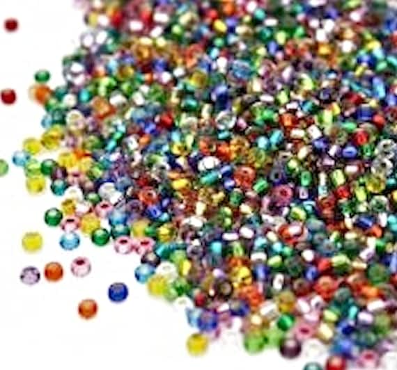 Opaque Seed Beads, Czech Glass, 1000 Glass Beads, Mixed Colors, Size 11/0,  2mm Seed Beads, Tiny Glass Beads, Beading Supplies, UK Shop 