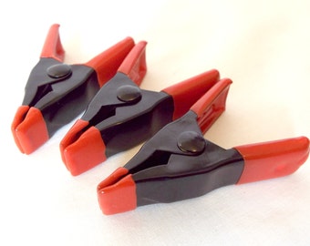 Metal Spring Clamps, Set of 3, 2 Inch Clamps, Jewelry Clamps, Rubber Coated, Rubber Tip Clamps, Quality Jewelry Tool, 3 Clamps, UK Seller