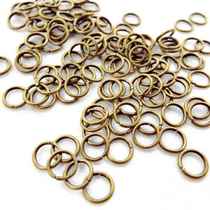 Anillas de bronce de 6 mm x 1 mm, paquete de 200 unidades, componentes de joyería a base de latón.