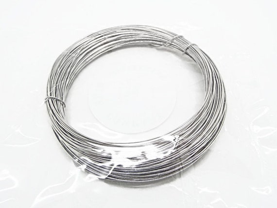 0.56mm Stainless Steel Wire, 24 Gauge Steel, Dark Silver Wire Coil, 10  Metres Steel Wire, Wire Wrapping, Jewelry Making, UK Wire Supply 
