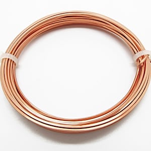 Copper Wire 0.56mm 23 AWG Dead Soft, Bare, Round Copper Wire for Wire Wrap  Jewellery Making Uncoated Wire for Oxidising, 12 METRES 