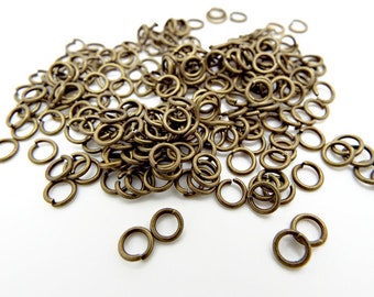 200 Bronze Jump Rings, 5mm Jump Rings, Bulk Findings, Nickel Free, Iron Jump Rings, Antique Bronze, Jewelry Supplies, Metal Rings, UK Seller