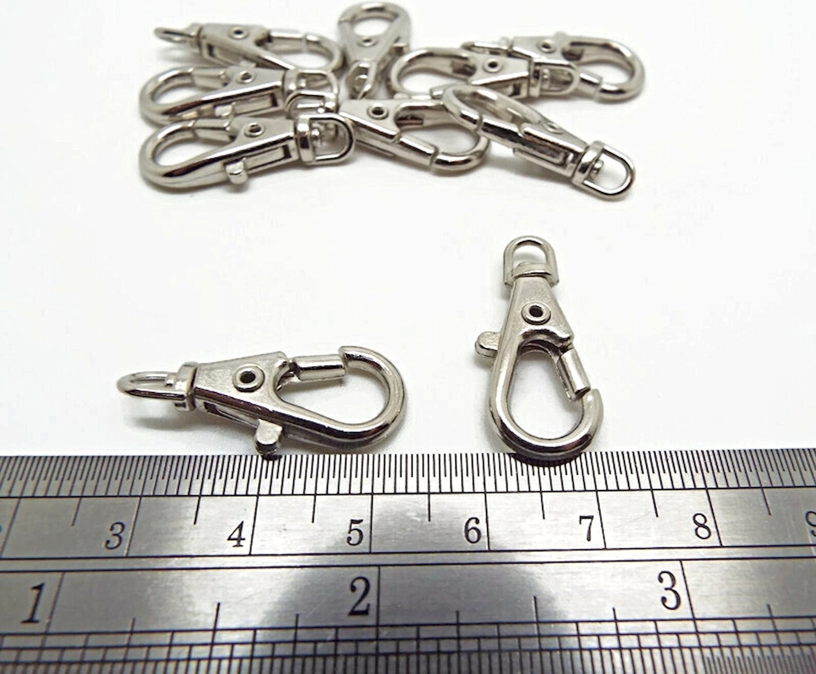 10 Keyring Clips Swivel Keyrings 25x11mm Metal Key Rings Etsy