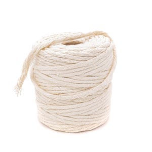 5mm Macrame Cord in Natural Cotton, Approx. 70 Metres, Single Twist Macrame Twine, Ecru Soft Cotton Yarn