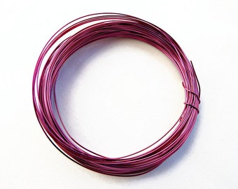 Bright Violet Copper Craft Wire, 0.5mm Jewelry Wire, 15 Metre Coil, Wire Wrapping, Jewelry Making Supplies, Wire Craft, UK Shop