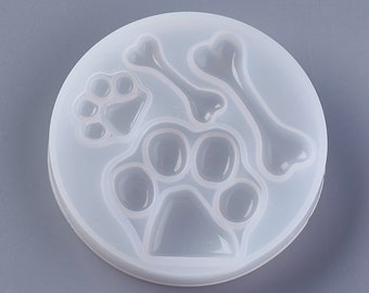 76mm Dog Mold, Resin Tool, Dog Paw Mold, Chocolate Candy Mold, Dog Bone, Jewelry Mold, Resin Mold, DIY Dog Jewelry, UV Resin Mould, UK Shop