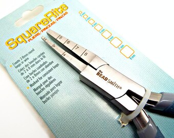 Square Looping Pliers, Pre-Marked Wire Tool, Makes 2-8mm Loops for Square Jump Rings and Pendants, BeadSmith Tool, UK Shop