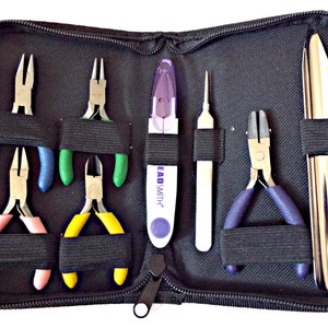 Beadsmith Tool Kit, Mini Plier Kit, Jewelry Plier Set, Set of 5 Pliers, 8pc Plier  Kit, Canvas Case, Includes Scoopeez, UK Seller 