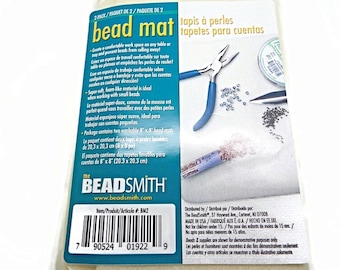 2 Mini Bead Mats 20x20cm, Beading Tool for Jewelry Making, BeadSmith Foam Workspace, No Bead Spills, UK Shop