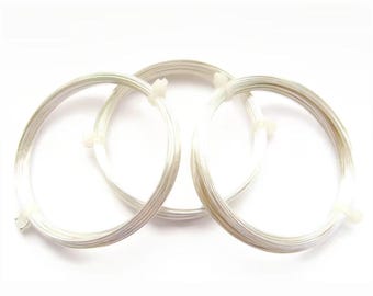 Silver Plated Wire 1.25mm Non Tarnish Wire, Copper, 3 Metre Coil for Stone Wrapping and Jewellery Making