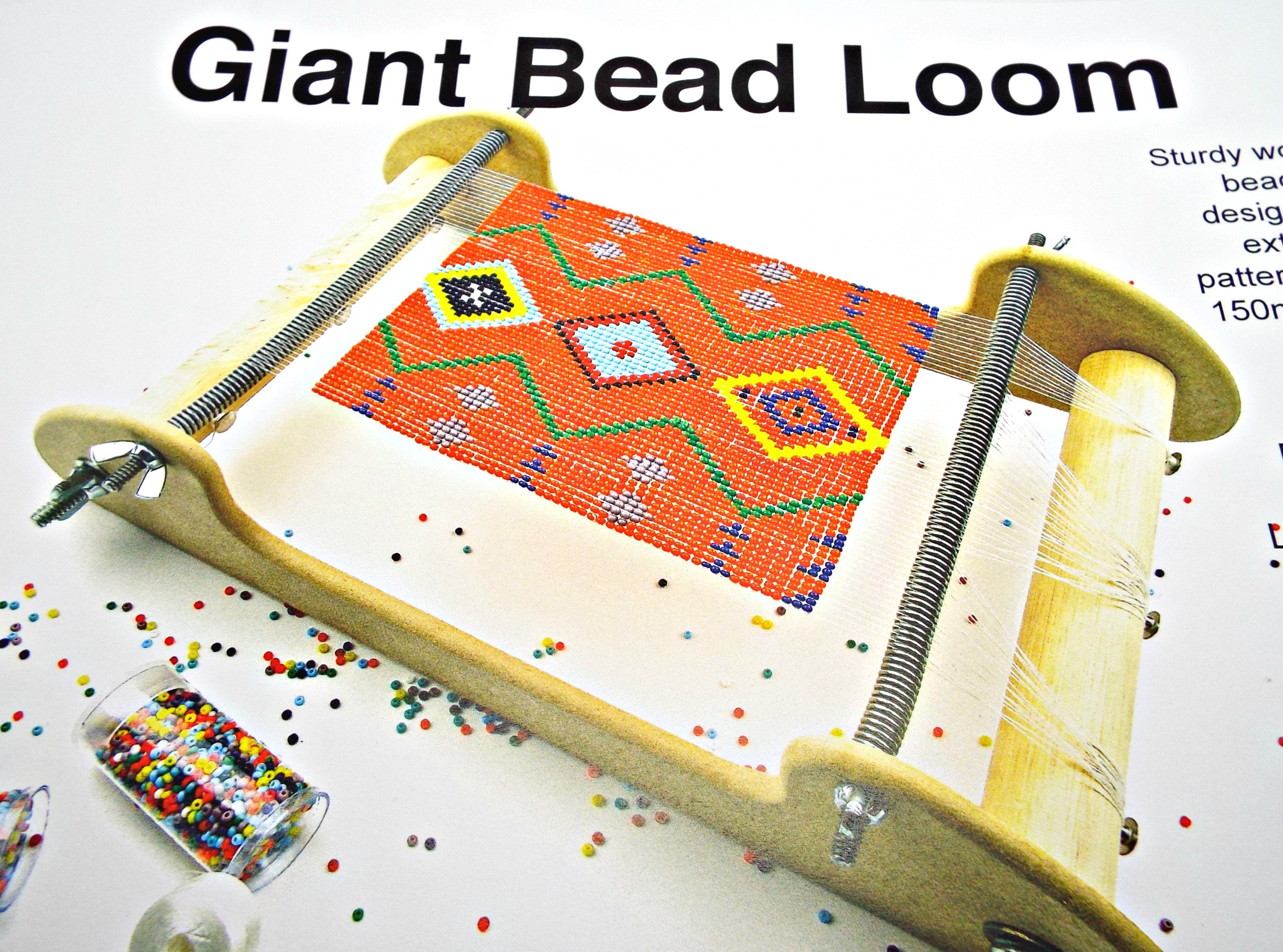 Bead Loom Kit Extra Wide Wooden Loom DIY Bead Kit Make Etsy