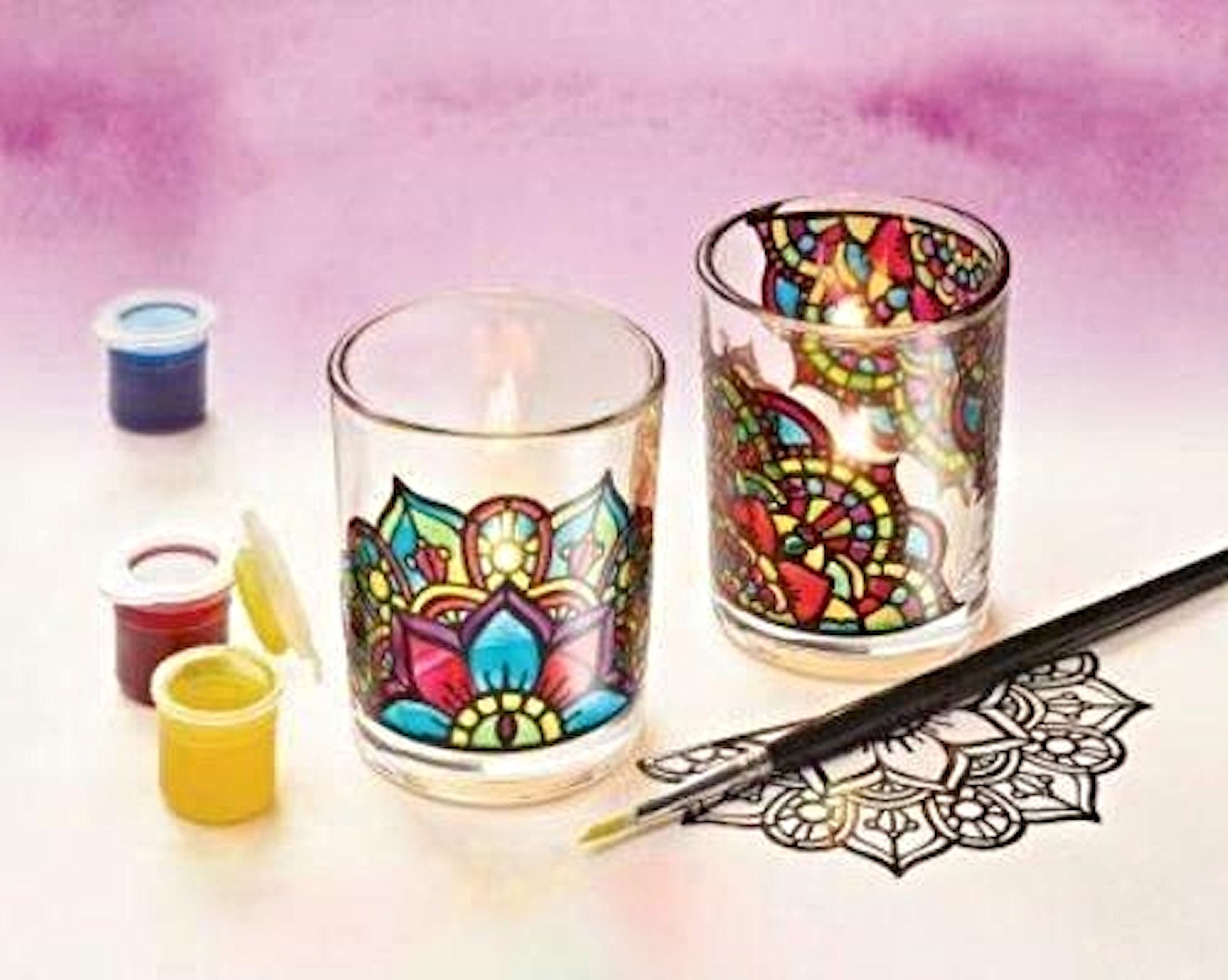 Glass Painting Kit Glass Craft Set Gift Set Kit for Etsy Glass Painting Kit Glass Craft Set Gift Set Kit for Etsy