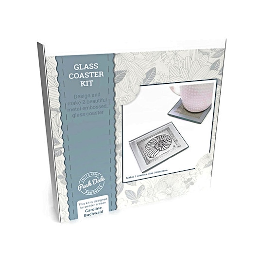 Metal Embossing Kit 2 Coaster Set Metal Craft Starter Kit Etsy UK