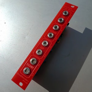 May include: Red circuit board with six jacks labelled "UP" and "DOWN" for a Cure/Line Level Shifter module. The board is labelled "circuitbenders.co.uk".