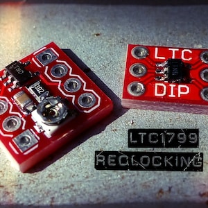 LTC1799 PCB-module met precisieoscillator of op DIP6-adapter - voor circuitbuiging of -modding
