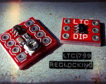 Module PCB d'oscillateur de précision LTC1799 ou sur adaptateur DIP6 - pour le cintrage ou la modification de circuits