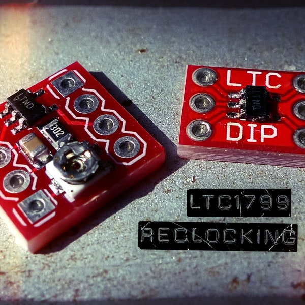 LTC1799 Precision Oscillator PCB module or on DIP6 adapter - for circuit bending or modding