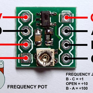 LTC1799 Precision Oscillator PCB module or on DIP6 adapter for circuit bending or modding image 2