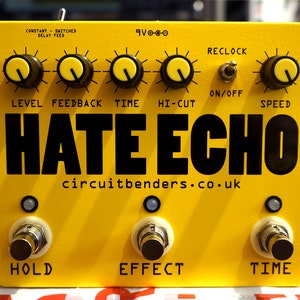 HATE ECHO - reclocked custom delay pedal with looping