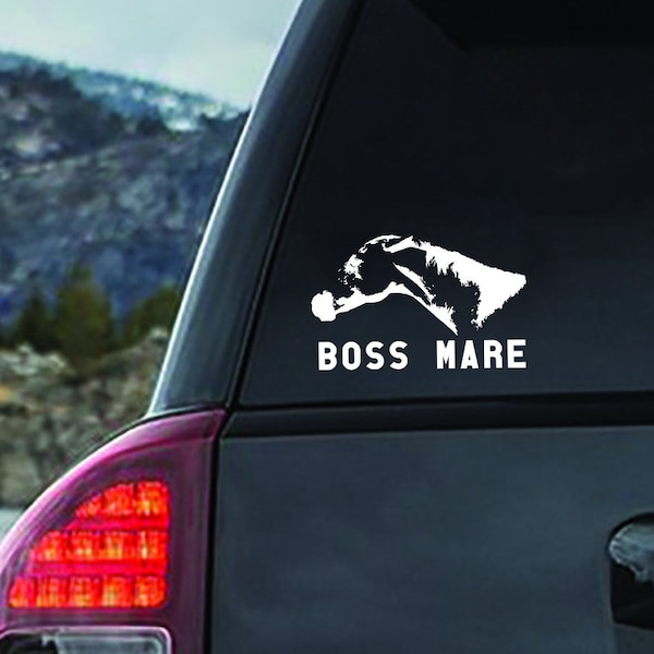 Boss Mare Vinyl Decal - Equestrian Horse Gift for cars, trucks, trailers, mugs, laptops, notebooks - bumper sticker Stocking Stuffer