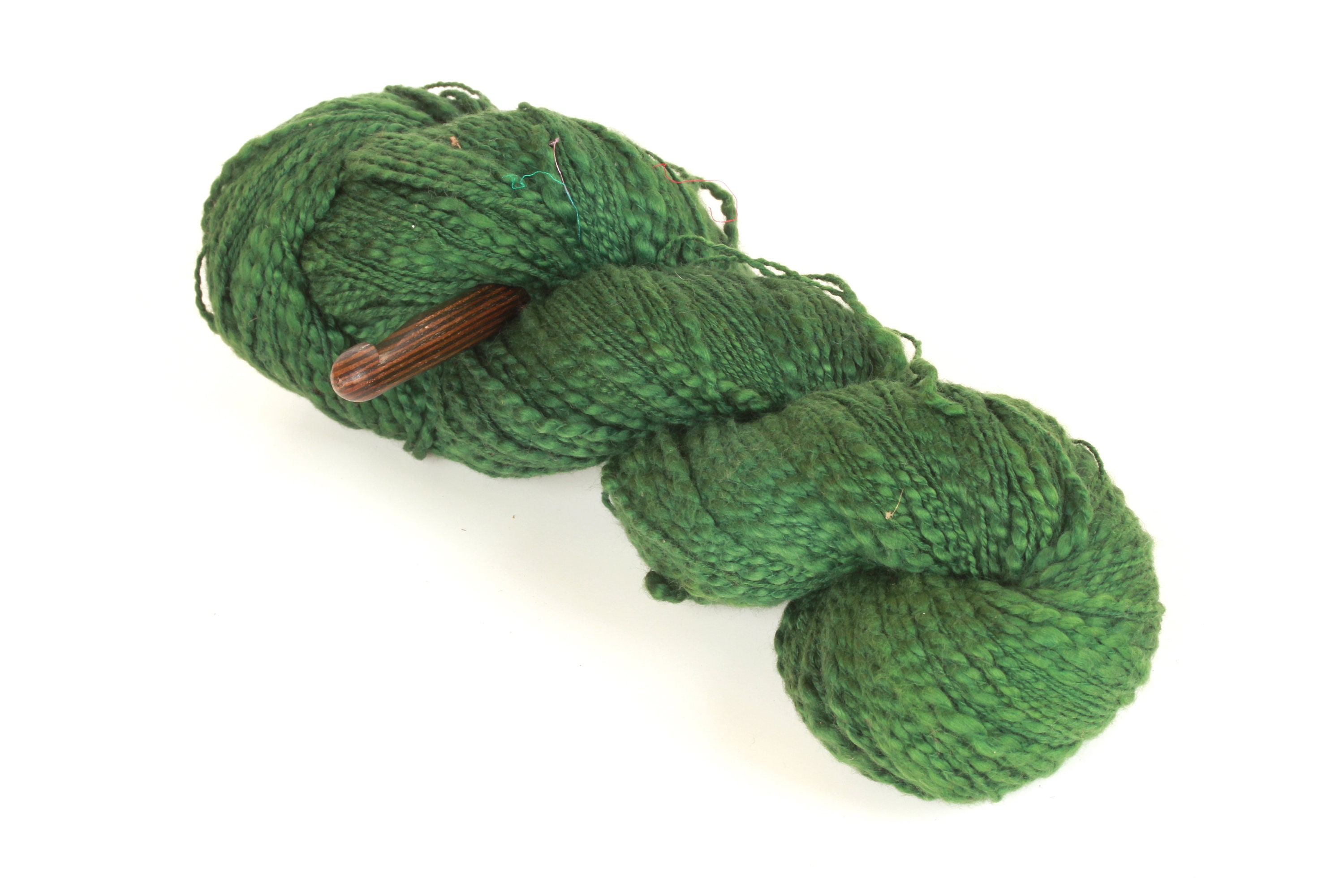 Natural Slub Cotton Yarn Emerald Green Novelty Yarn 100 Etsy Canada