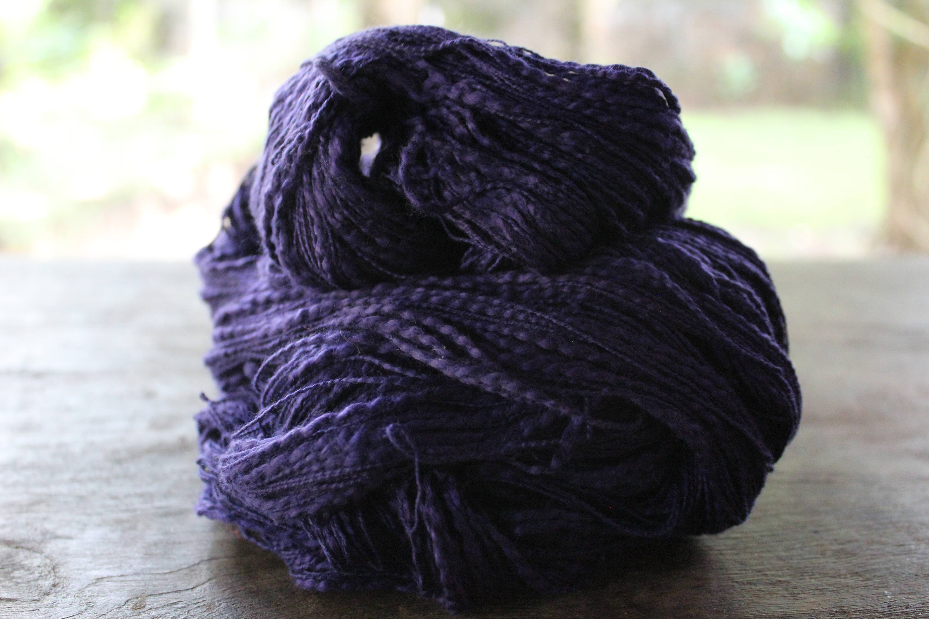 Natural Slub Cotton Yarn Royal Purple 11 Novelty Yarn 100 Etsy