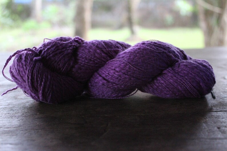 Natural Slub Cotton Yarn Light Purple 19 Novelty Yarn 100 Etsy