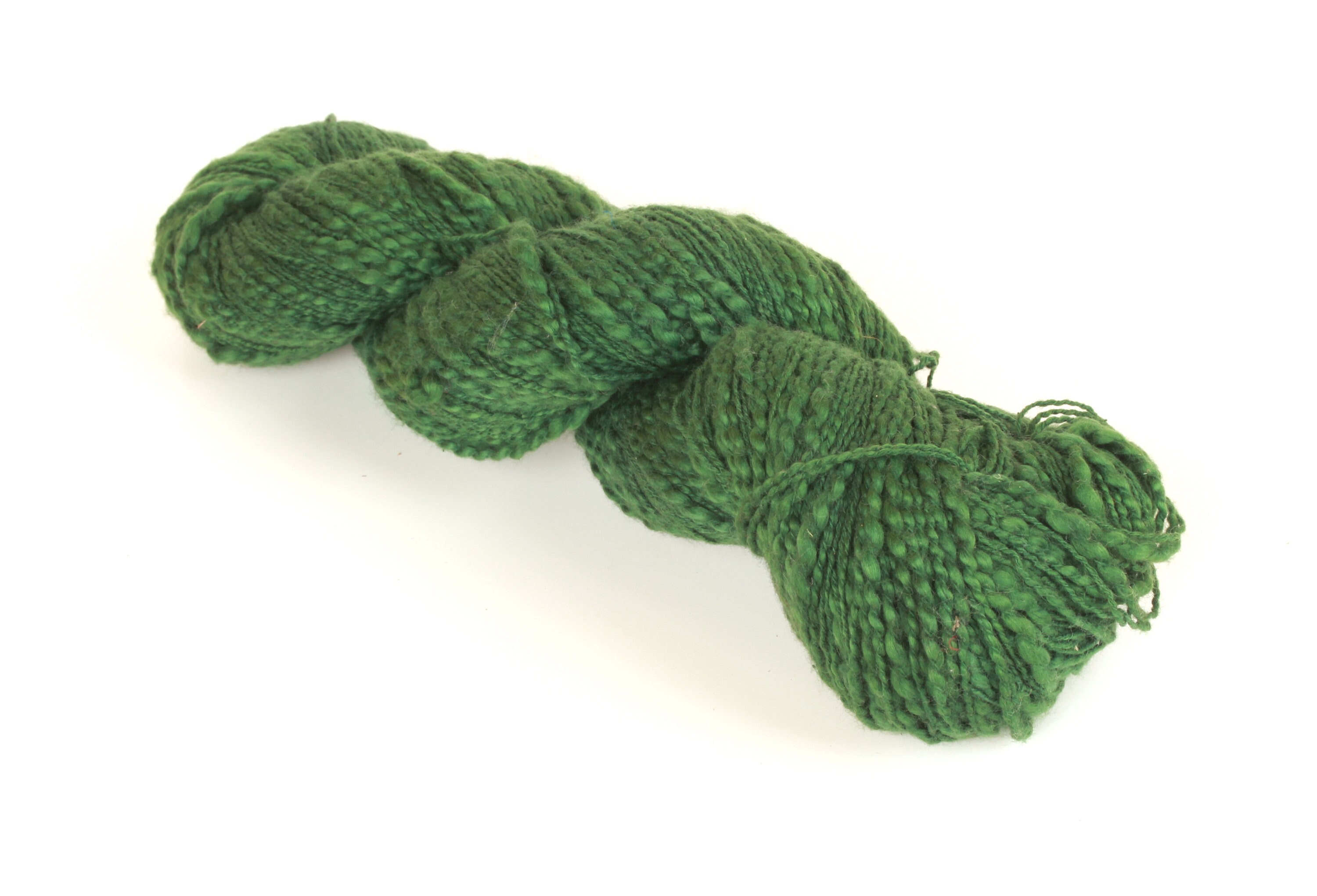 Natural Slub Cotton Yarn Emerald Green Novelty Yarn 100 Etsy