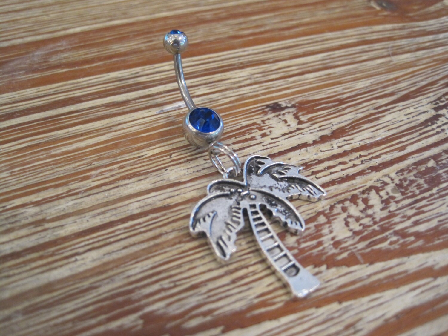 Palm Tree Belly Ring Etsy UK