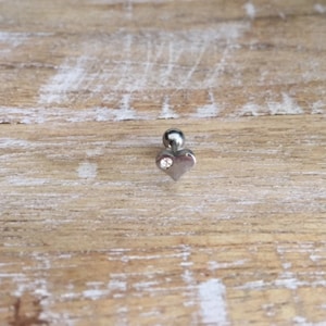 Heart Tragus Piercing - Heart Stud Earring - Tragus Barbell - Tragus Earring -Heart Piercing- Cartilage Piercing - Helix