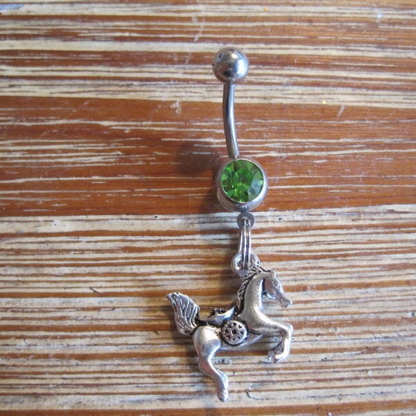 Horse Belly Ring Etsy