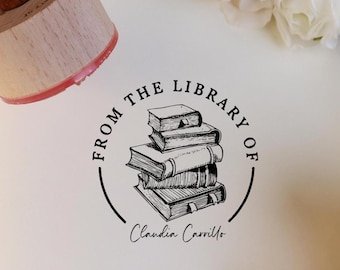 From The Library of |Custom Library Stamp|Personalized BOOK Stamp|Custom Library Stamp|Gift for book lover|Book Stamps|Gift for Booklover