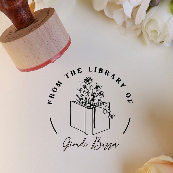 PERSONALIZED BOOK STAMP | Self Inking Library Stamp | Custom library Stamp | From the Library of Stamp | Book Lover | Personalized Stamp