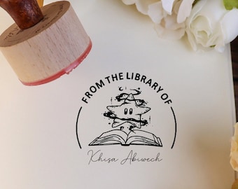 From The Library of |Custom Library Stamp|Personalized BOOK Stamp|Custom Library Stamp|Gift for book lover|Book Stamps|Gift for Booklover