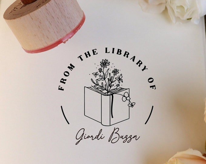 PERSONALIZED BOOK STAMP | Self Inking Library Stamp | Custom library Stamp | From the Library of Stamp | Book Lover | Personalized Stamp